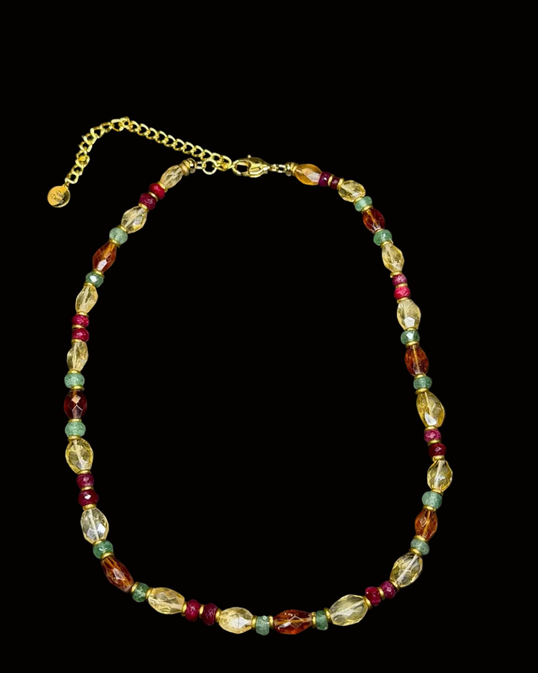 Saffron Harvest Gemstone Neclace