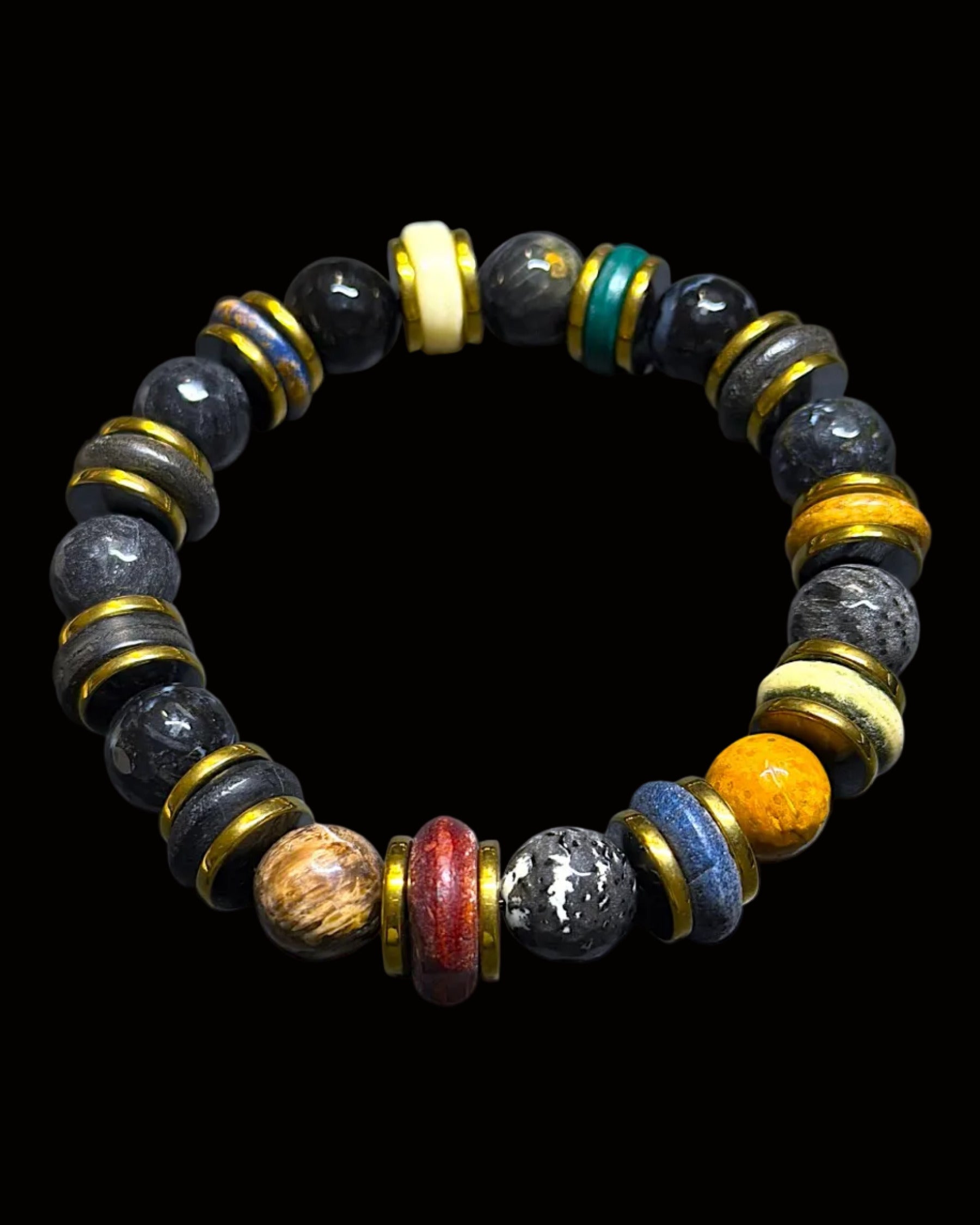 Jasper Wooden Mix Bracelet