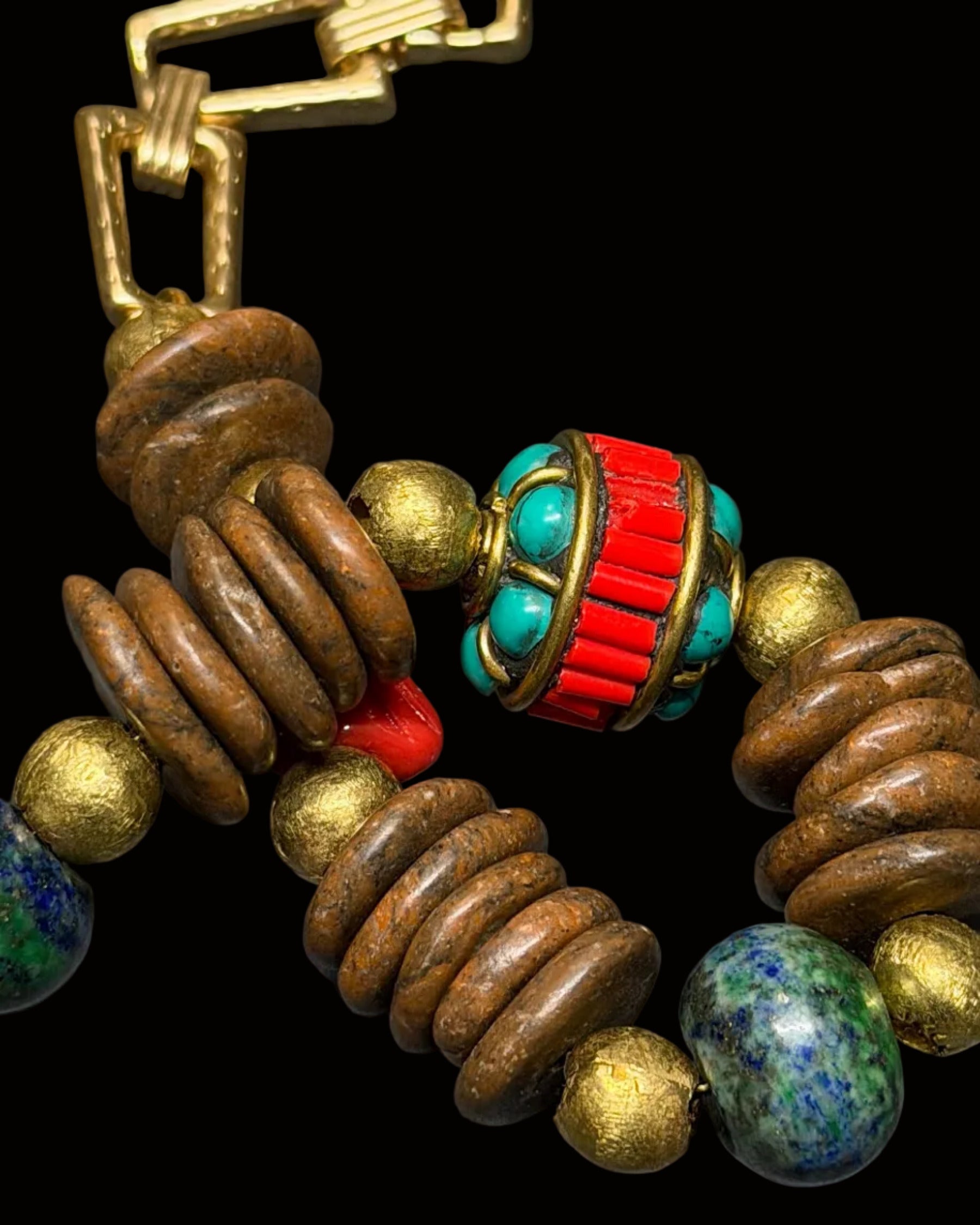 Azurite Accented Tibetan Necklace