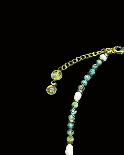 African Turquoise Pearl Choker